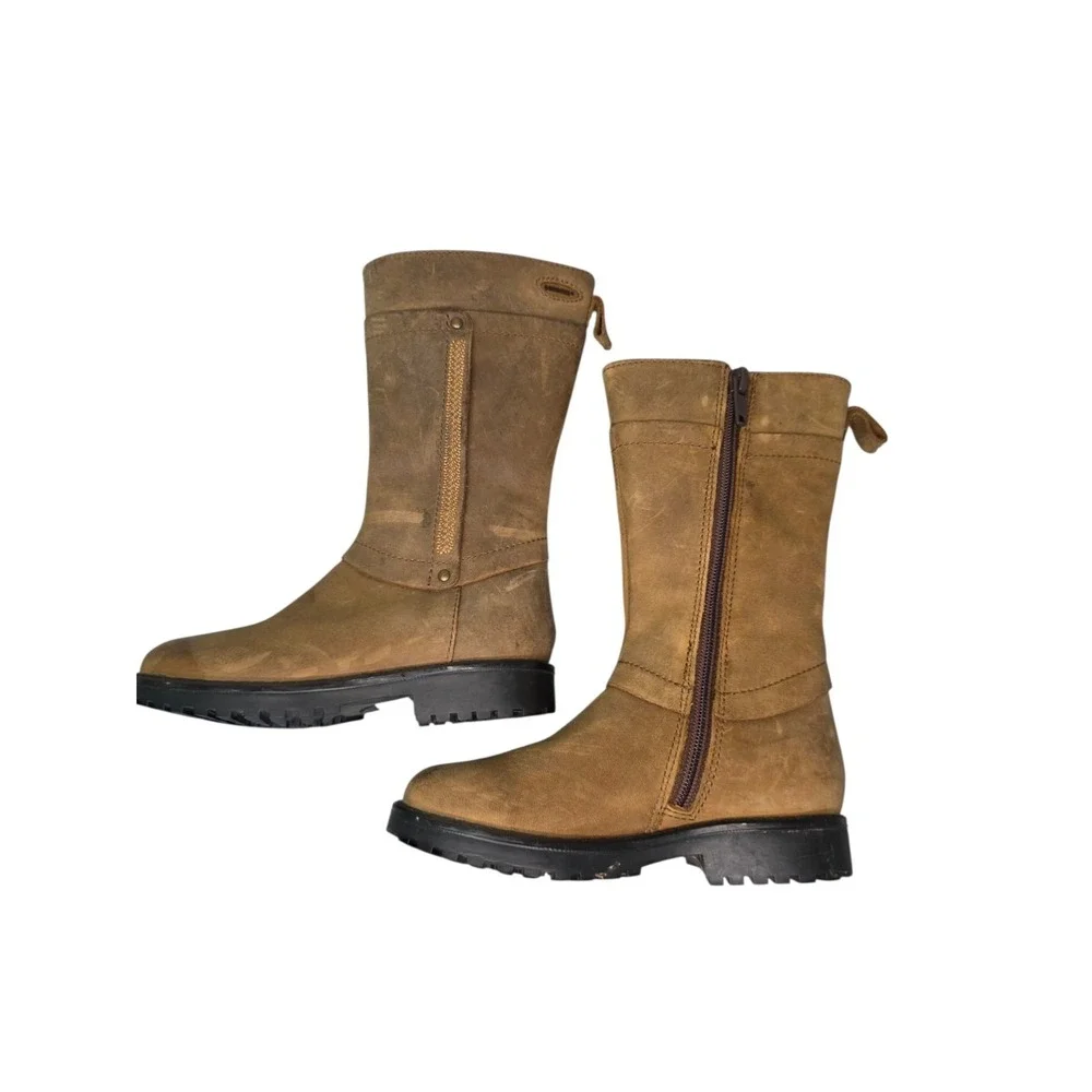 Clarks Gore Tex Waterproof Snow Boots Toddler Kids Size 7.5 Brown Leather